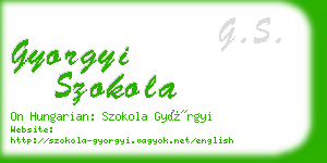 gyorgyi szokola business card